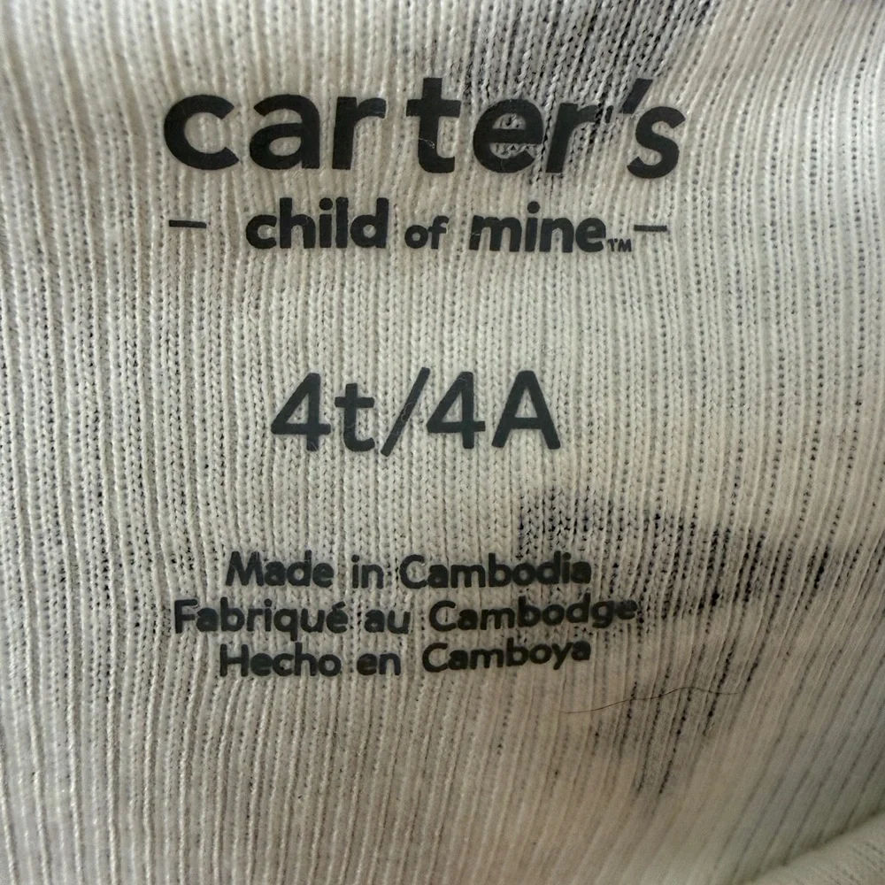 Carter's Child of Mine 4T Girls dress with bow shirt